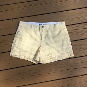 Old Navy Yellow Gingham Seersucker Shorts